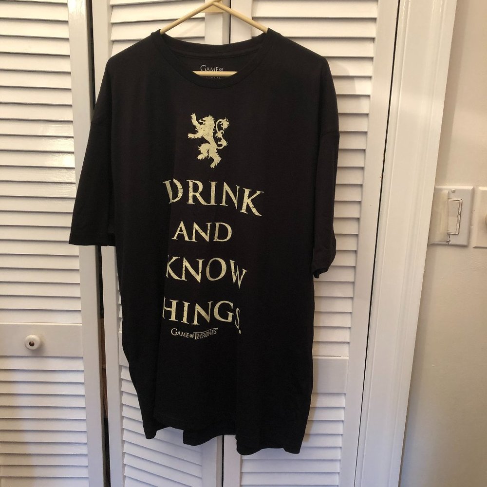 Game of thrones I drink and I know things, Game of Thrones tee, 2XL